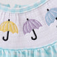 Blue Umbrella Smocked Dress