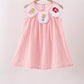 Pink Princess Embroidered Jacquard Dress