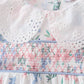 Blue Floral Smocked Ruffle Bloomer Set