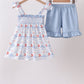 Blue Sailboat Smocked Set