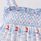 Blue Sailboat Smocked Set