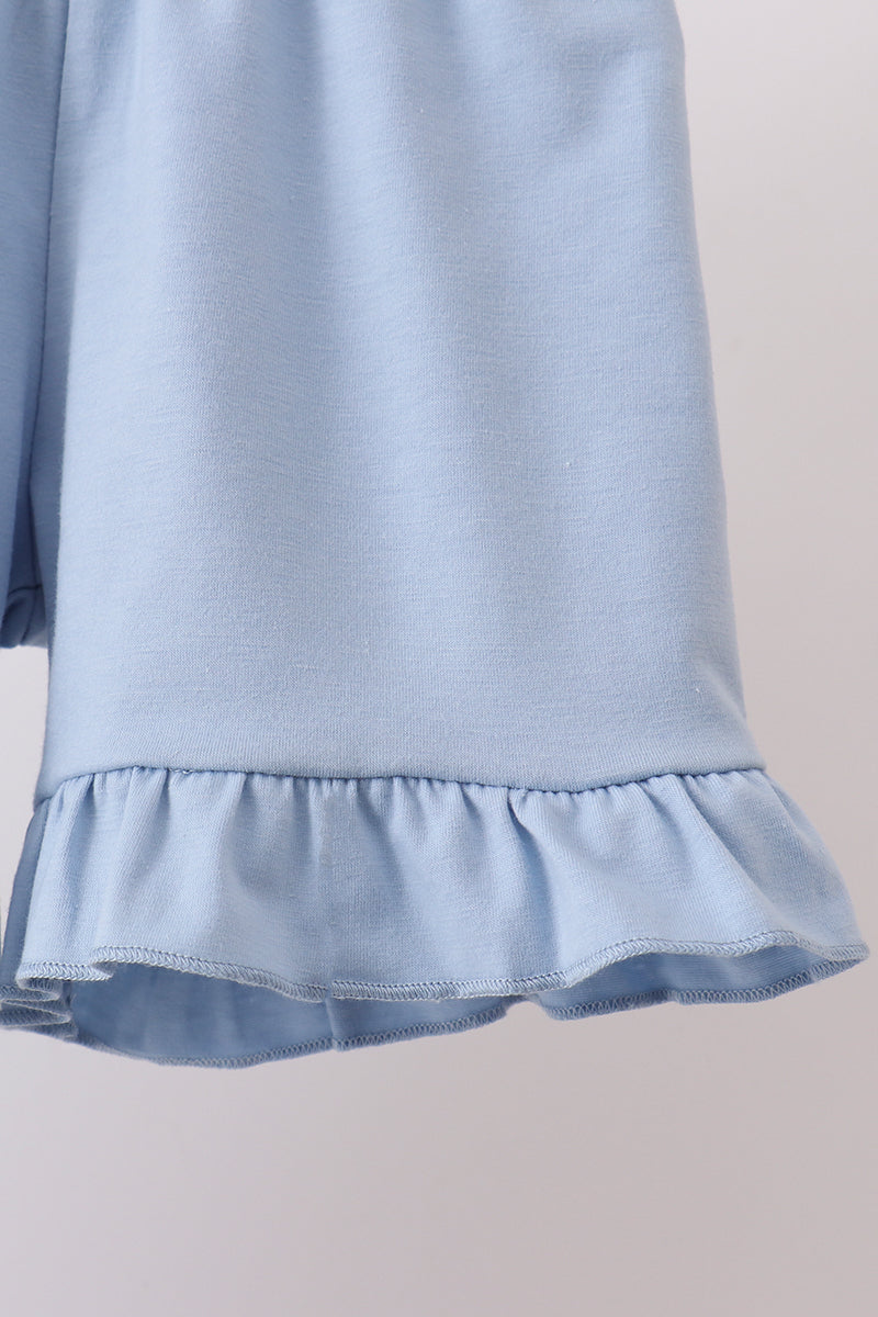 Blue Sailboat Smocked Set