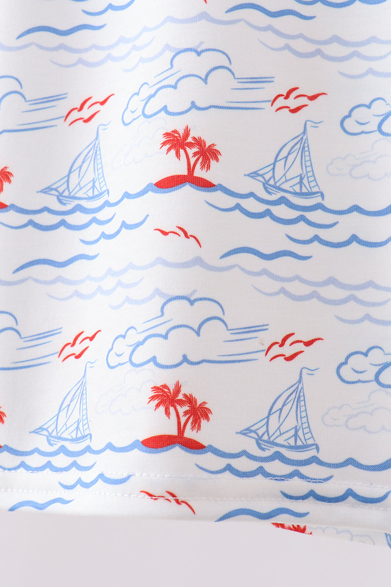 Blue Sailboat Set