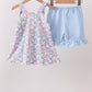 Blue Floral Bow Set
