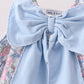 Blue Floral Bow Dress
