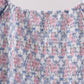 Blue Floral Smocked Women Dress