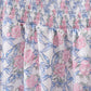 Blue Floral Smocked Women Dress
