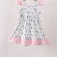 Pink Cowboy Ruffle Dress