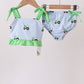 Blue Tractor Stripe UPF Swim Set