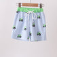 Blue Tractor Stripe UPF Swim Trunks