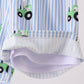Blue Tractor Stripe UPF Swim Trunks