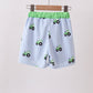 Blue Tractor Stripe UPF Swim Trunks