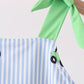 Blue Tractor Stripe UPF Swim One-Piece