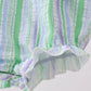 Green Stripe Smocked Bow Seersucker Bubble