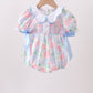 Blue Hydrangea Smocked Pearl Bubble