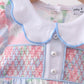 Blue Hydrangea Smocked Pearl Bubble