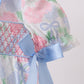 Blue Hydrangea Smocked Pearl Bubble
