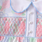 Blue Hydrangea Smocked Pearl Dress