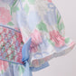 Blue Hydrangea Smocked Pearl Dress