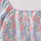 Blue Hydrangea Smocked Women Dress