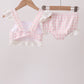Pink Plaid Bow UPF Swim Set
