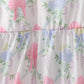 Blue Hydrangea Bow Women Dress