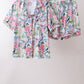 Pink Floral Bamboo Pajamas Women Set