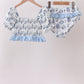 Blue Beach Smocked UPF Women Swim Set