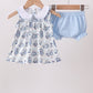 Blue Beach Bloomer Set