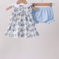 Blue Beach Bloomer Set