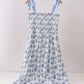 Blue Beach Smocked Women Dress
