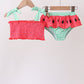Red Watermelon Smocked UPF Swim Set