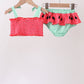 Red Watermelon Smocked UPF Swim Set