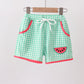 Red Watermelon Embroidered UPF Swim Trunks