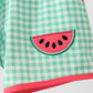 Red Watermelon Embroidered UPF Swim Trunks
