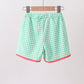 Red Watermelon Embroidered UPF Swim Trunks