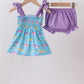 Blue Shark Smocked Bloomer Set
