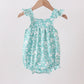 Sage Floral Smocked Bubble