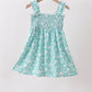 Sage Floral Smocked Dress