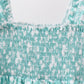 Sage Floral Smocked Dress