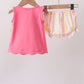You're my sunshine Embroidered Bow Stripe Bloomer Set