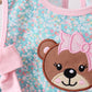 Green Bear Floral Applique Bloomer Set