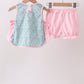Green Bear Floral Applique Bloomer Set