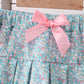 Pink Bear Floral Applique Skorts Set