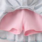 Pink Bear Floral Applique Skorts Set