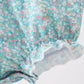 Green Floral Smocked Bubble