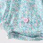 Green Floral Smocked Bubble