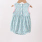 Green Floral Smocked Bubble