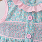 Green Floral Smocked Bloomer Set