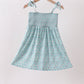 Green Floral Smocked Dress